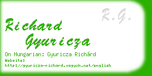 richard gyuricza business card
