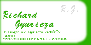 richard gyuricza business card